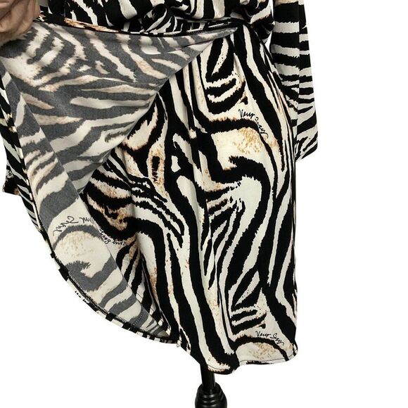 Victoria's Secret Animal Print Dress, size small, faux wrap skirt, poly/elastane - Picture 7 of 16